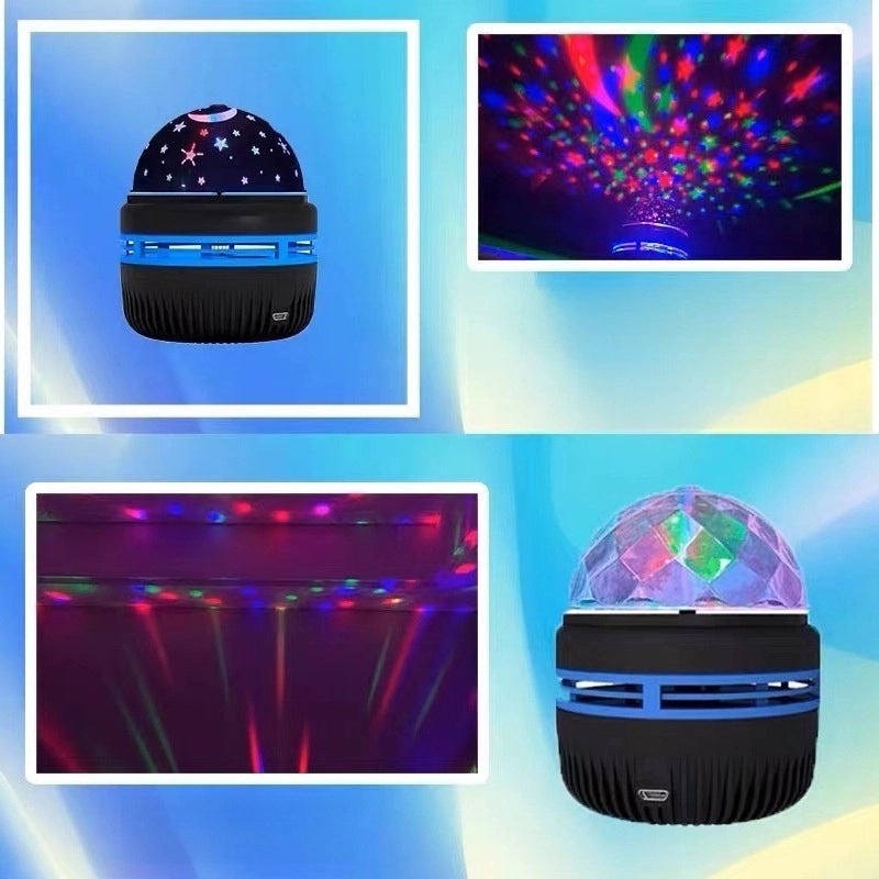 Starry Sky Projector Lamp with Music for Christmas Halloween Party Atmosphere | Home Decor & Lighting