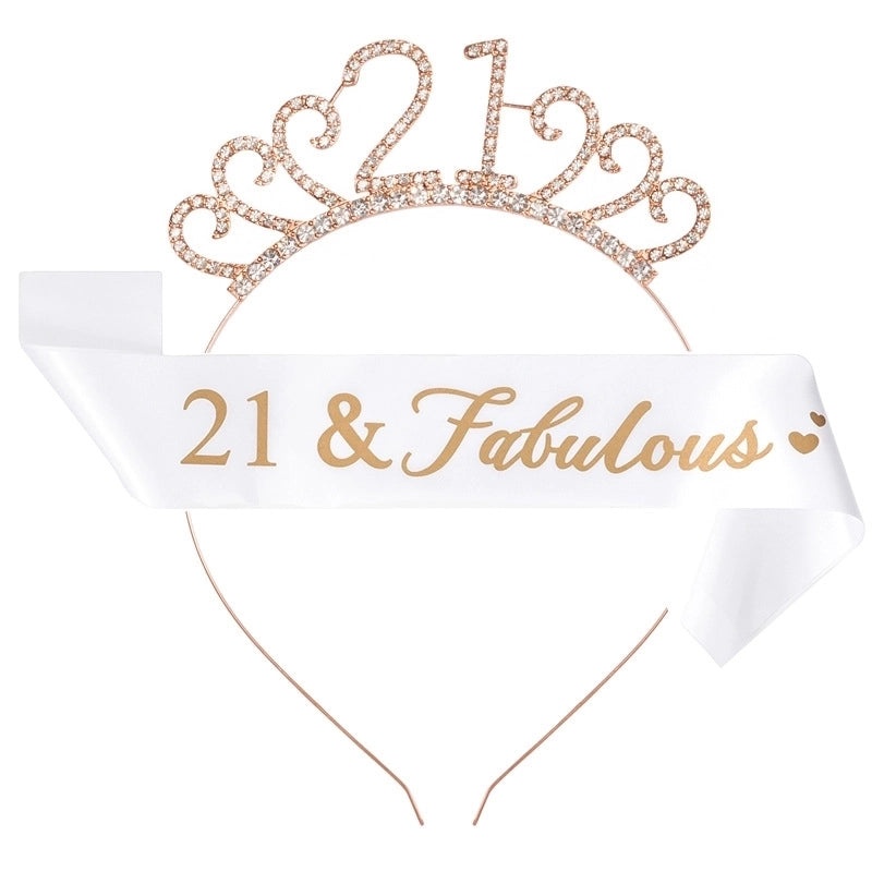 Stylish Alphabet Number Alloy Hair Band with Rhinestone Inlay 1 Set|Hair Accessories