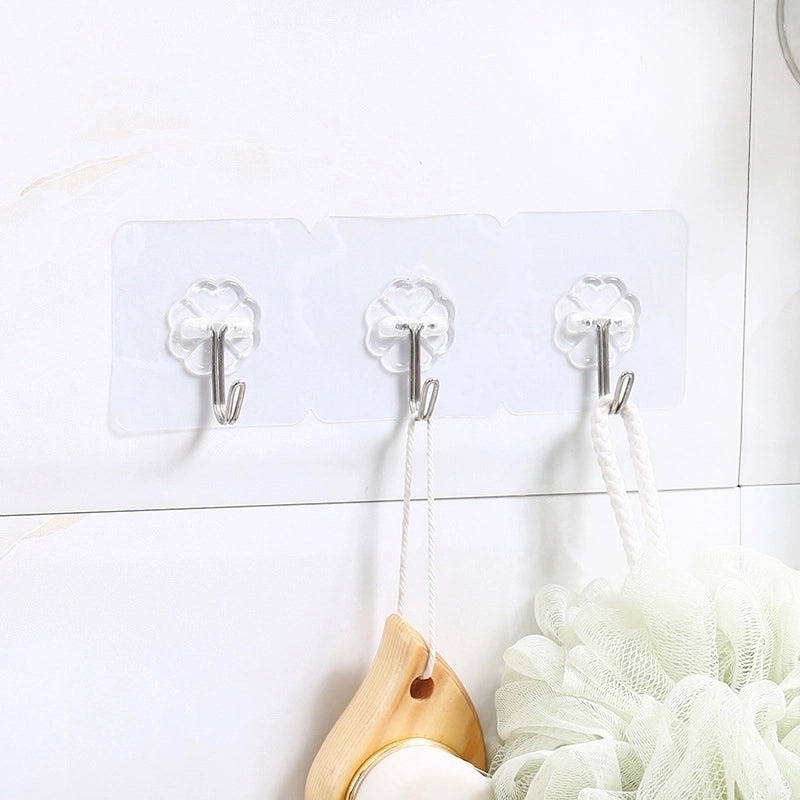 Modern Solid Color PVC Stainless Steel Kitchen Hooks 1 Set|Home & Kitchen Accessories