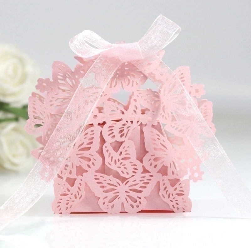 Irised Flower Butterfly Paper Gift Bags|Wedding Accessories