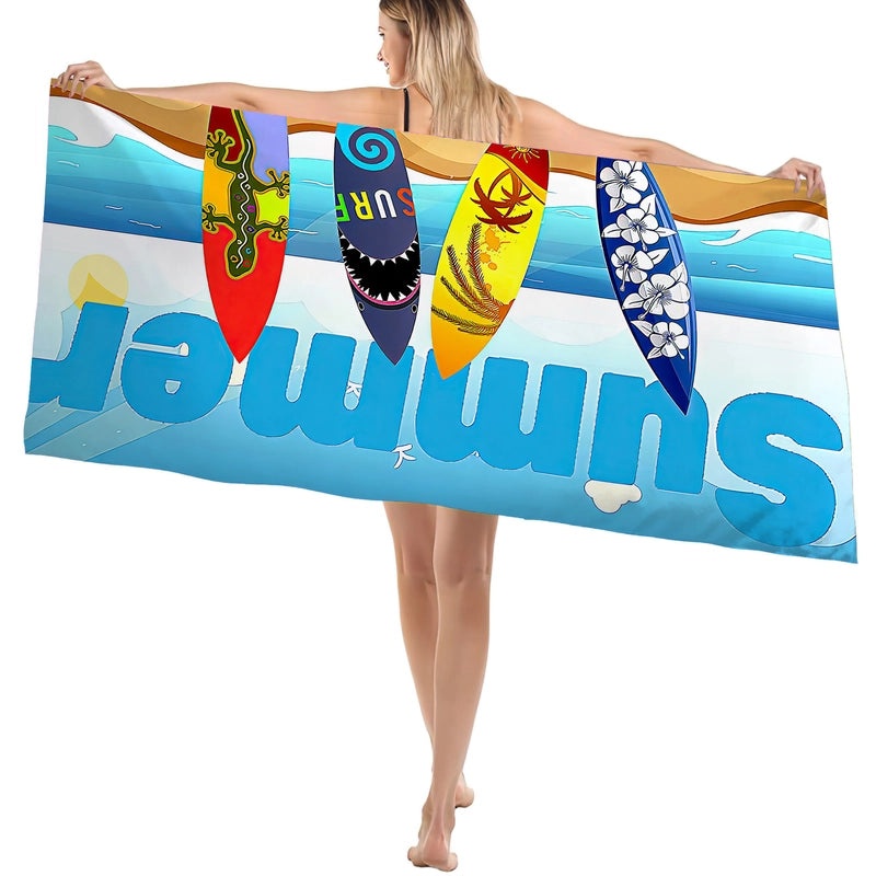 Custom Mermaid Tail Beach Towel Quick-Dry Absorbent Rectangular Round Bath Towel for Camping|Beach Towels