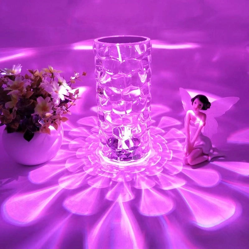 Minimalist Geometric Indoor Night Light with Mixed Materials, 1 Piece | Home Decor Lighting