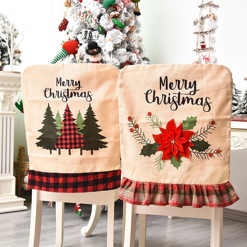 Festive Christmas Tree Chair Cover for Family Gatherings | Home Decor & Seasonal Accessories