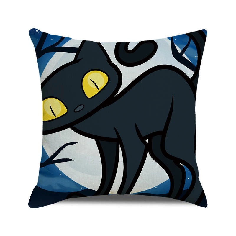 Halloween Cartoon Letter Dog Cat Plush Pillow Cushion for Couch Sofa|Home Decor