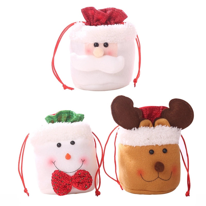 Nordic Christmas Gift Bags with Santa Claus Snowman and Elk Designs | Holiday Party Supplies