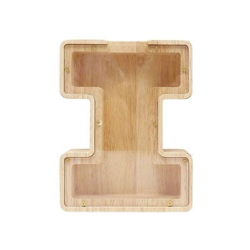 Personalized Wooden English Letter Piggy Bank Coin Cash Box|Home Decor & Storage