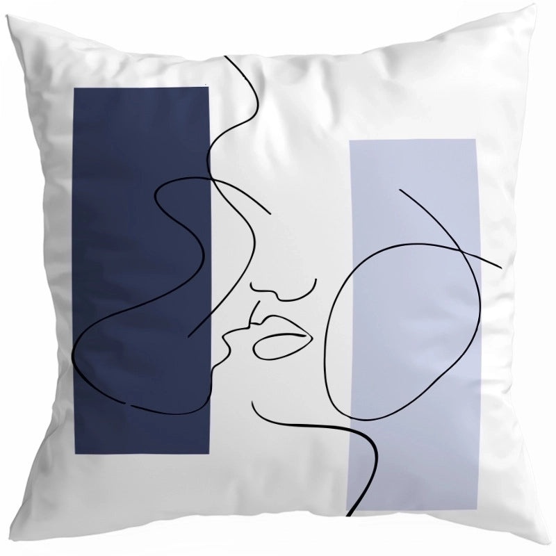 Artistic Geometric Color Block Modern Peach Skin Pillow Covers|Home Decor Pillows