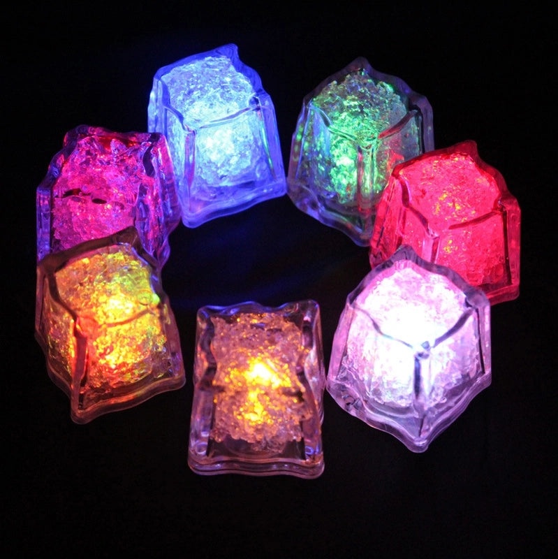 Luminous Ice Cube LED Night Light Colorful Touch Sensor Glowing Water Flashing Lamp|Home Decor Lighting