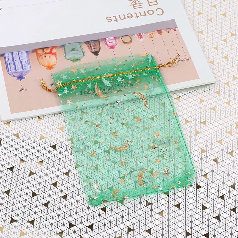 Elegant Star and Moon Organza Wrapping Bags for Daily Gifts|Gift Wrapping Supplies