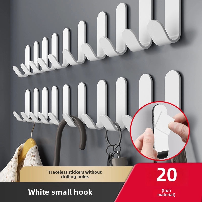 Strong Adhesive Hook Punch-Free Wall Mount Seamless Hanging Hook for Bathroom Kitchen Door | Home Storage & Organization