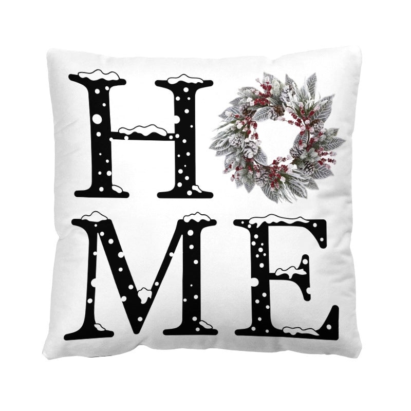 Plush Letter Print Short Pillow Covers for Casual Vacation Decor|Home Decor & Bedding