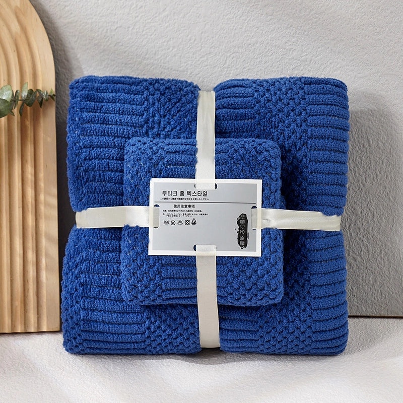 Coral Fleece Bath Towel Set for Mom Thick Absorbent Two-Piece Towel Gift|Home & Bath