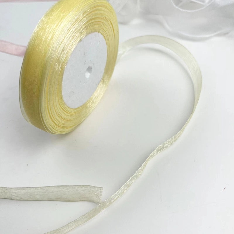 2cm Wide Transparent Snow Pattern Ribbon for Gift Wrapping and Floral Hair Accessories | Gift Packaging & Craft Supplies