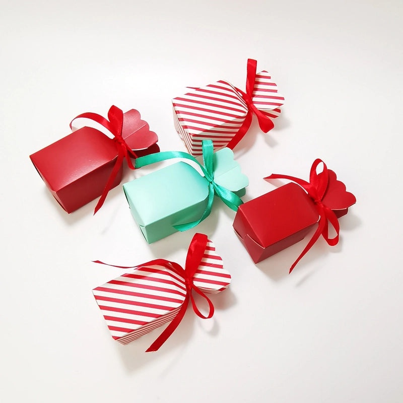 Christmas Wedding Season Stripe and Solid Color Party Gift Bags Wrapping Supplies | Gift Packaging