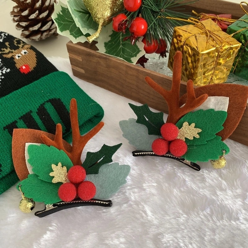Festive Reindeer Antler Hair Clip for Daily Wear|Hair Accessories