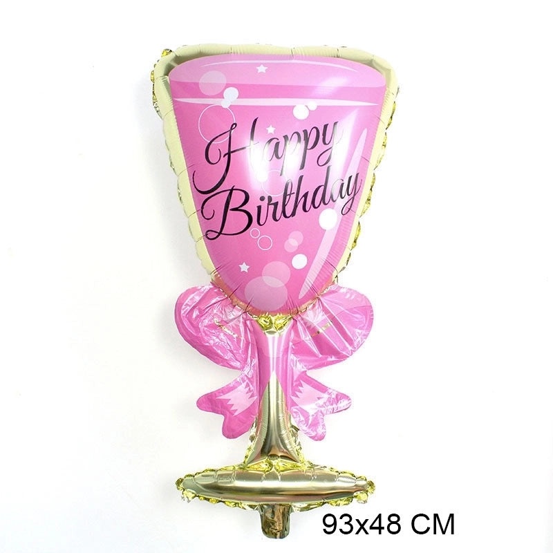 5 Pieces Romantic Beer & Wine Glass Balloons for Birthday Party Festival | Party Decorations Balloons