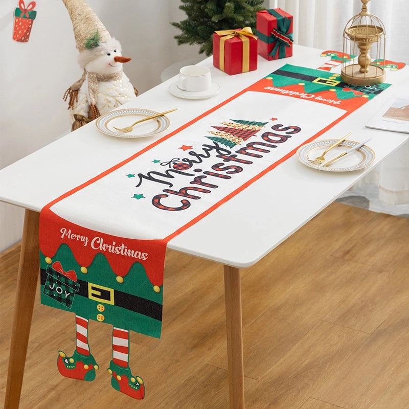Minimalist Christmas Tree Letter Table Runner for Office Decor|Home Decor/Table Linens