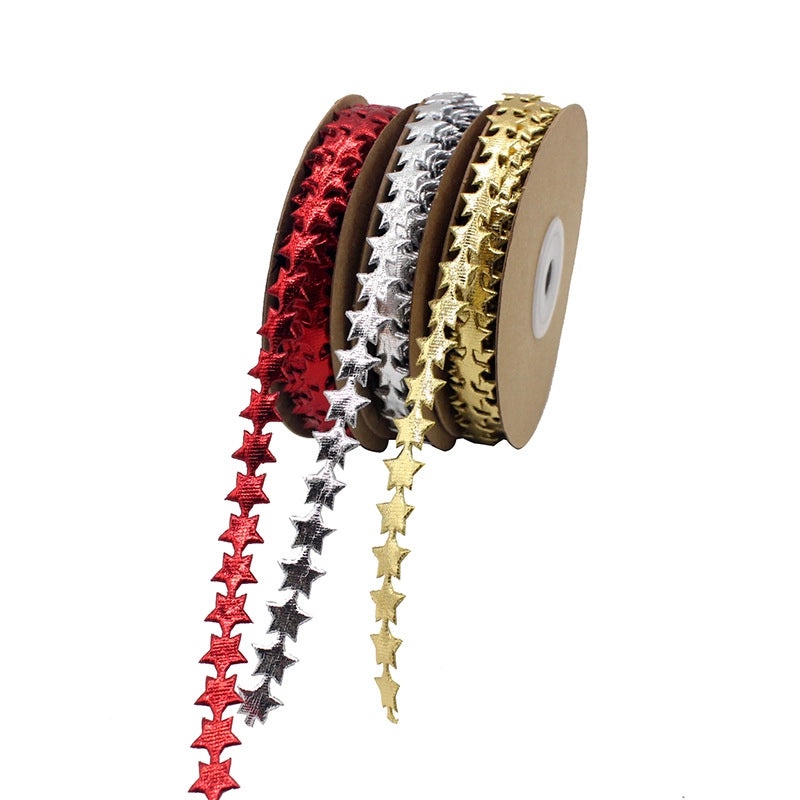 Christmas Star Ribbon Lace for Gift Wrapping DIY Jewelry Accessories 12mm/15mm|Craft Supplies & Jewelry Making