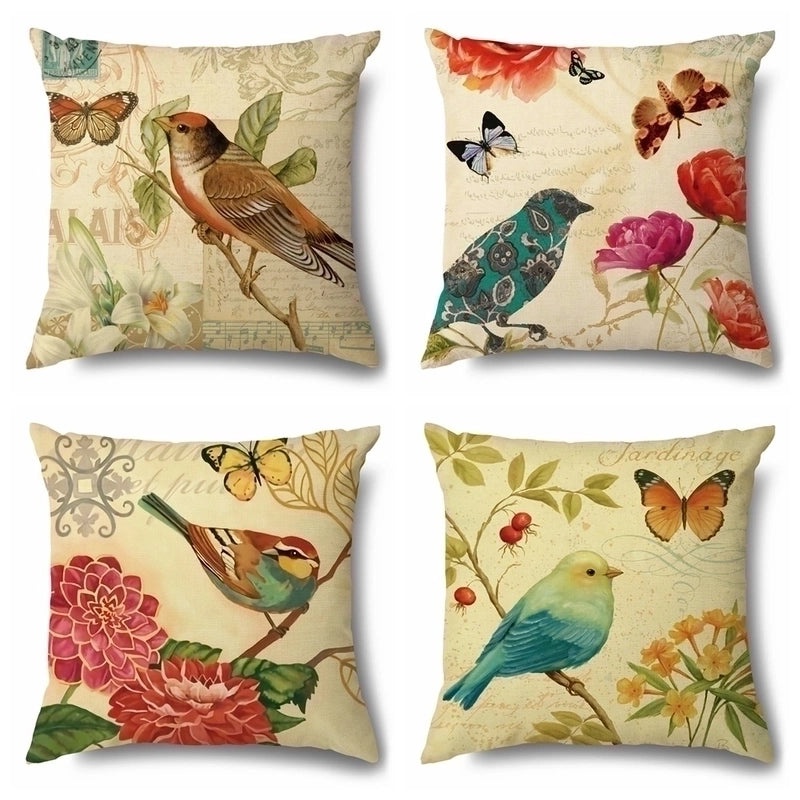 Trendy Animal and Floral Linen Pillow Covers|Home Decor Pillows