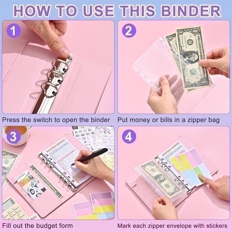 Leather Financial Planning Ledger Bookkeeping Cash Budget Notebook | Office Supplies