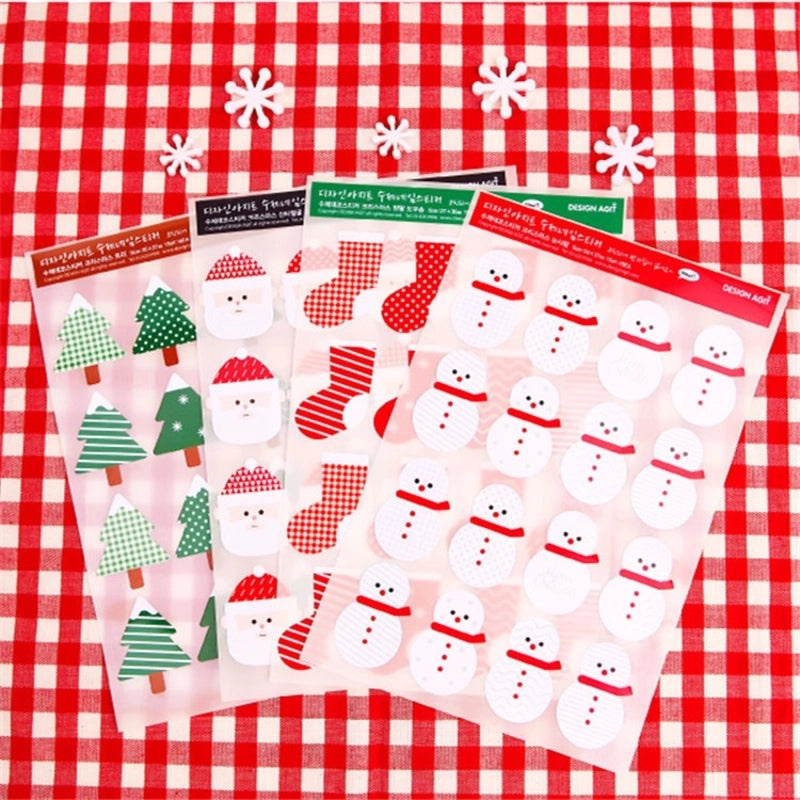 Christmas Preppy Multicolor Copper Plate Sticker for Holiday Vacation|Jewelry & Accessories