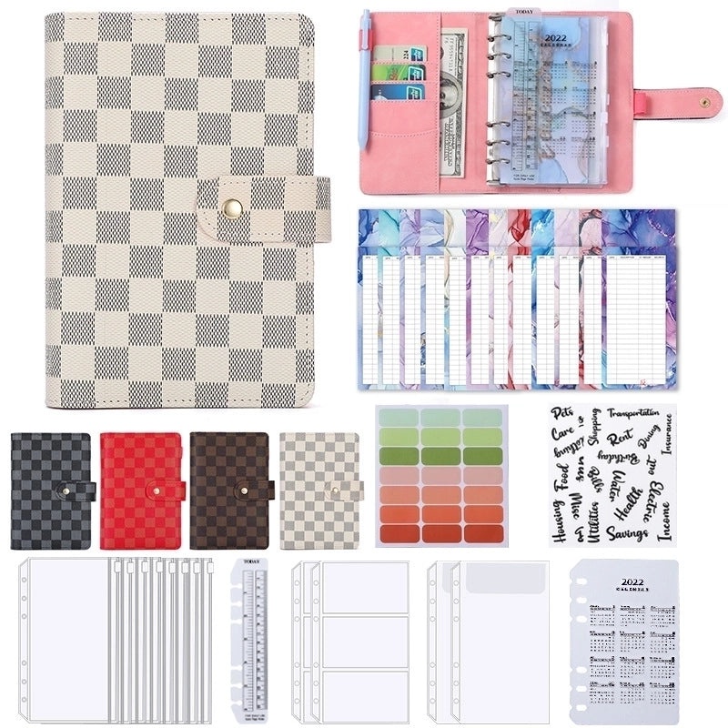 Solid Color PU Leather Spiral Notebook Set for School | Stationery & Office Supplies