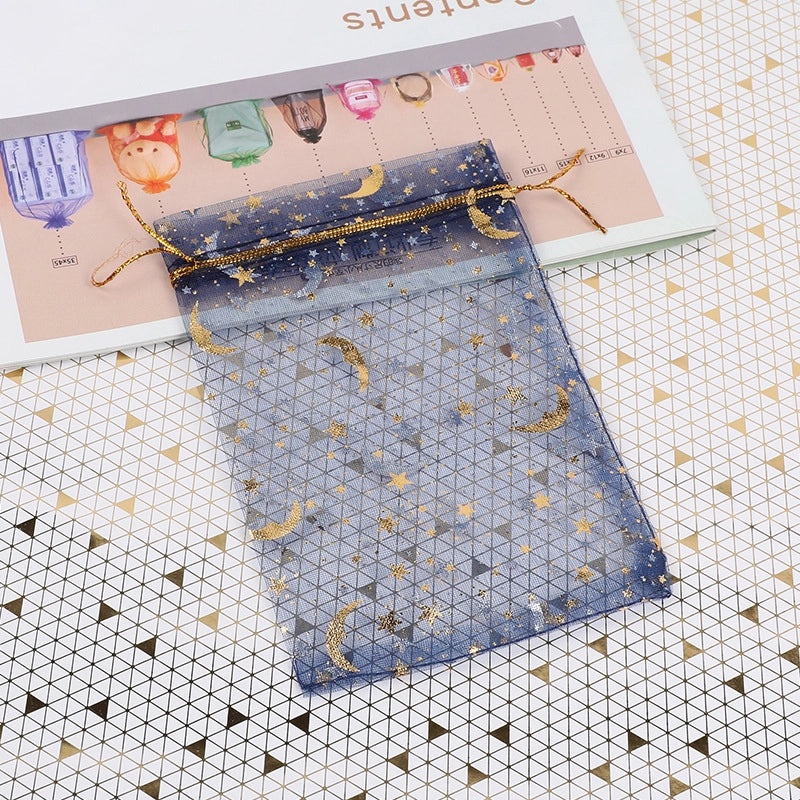 Elegant Star and Moon Organza Wrapping Bags for Daily Gifts|Gift Wrapping Supplies