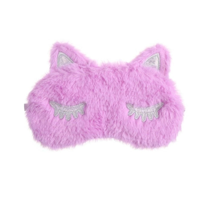 Adorable Cartoon Cotton Plush Satin Sleep Mask | Sleep Accessories