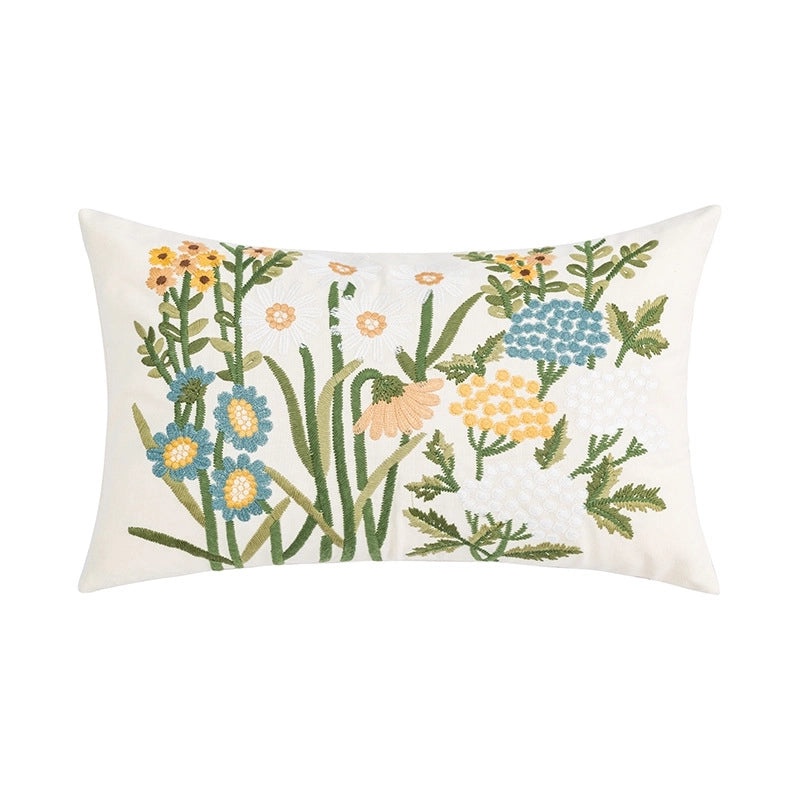 Floral Cotton Pillow Covers for Bedroom Decor|Home Textiles & Bedding
