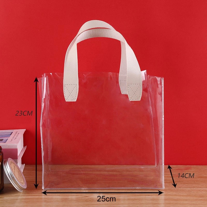 Transparent PVC Gift Bag Handbag High-End Birthday Present Box Elegant Accompanying Gift Bag | Gift Bags & Packaging