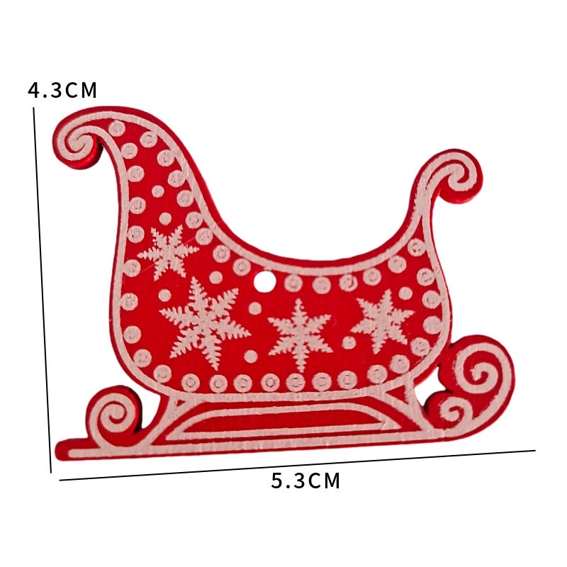 Creative Wooden Christmas Ornaments DIY Home Pendant Crafts Factory Direct | Home Decor & DIY Accessories