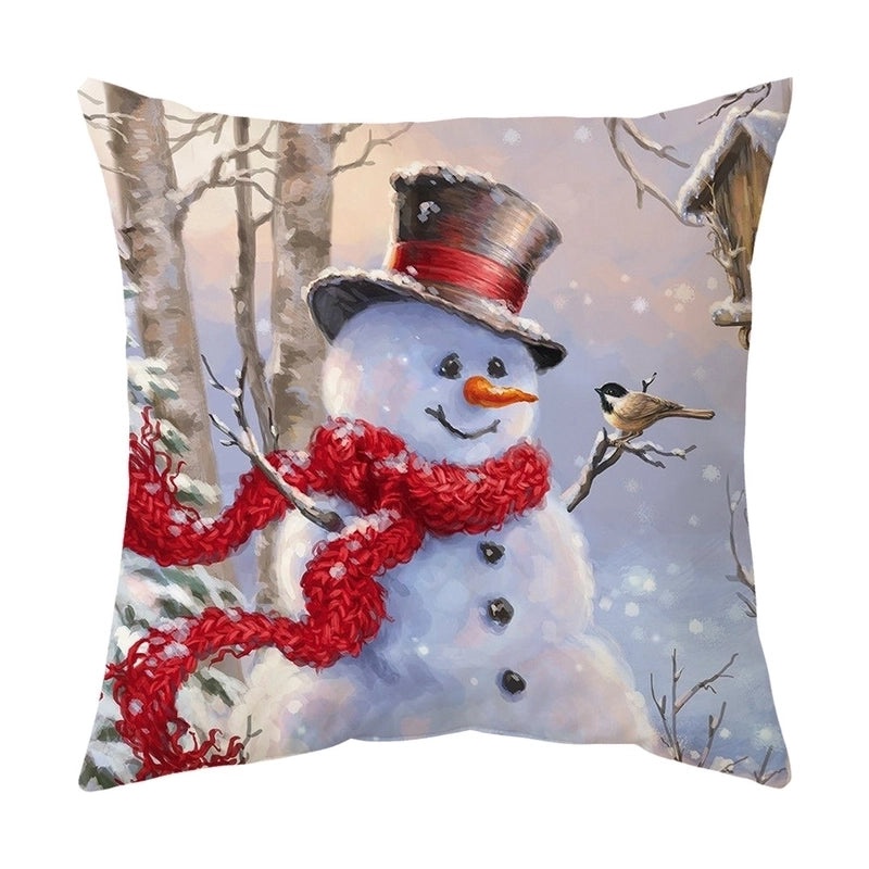 Adorable Snowman Plush Cushion Covers|Home Decor Pillows