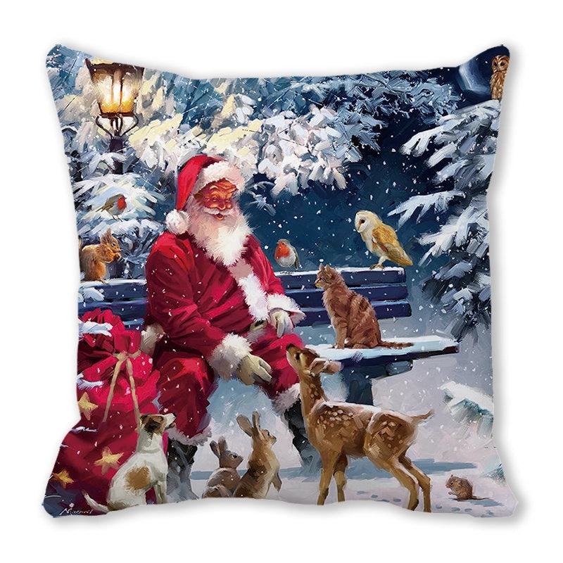 Festive Santa Pillow Covers for Couch Sofa Christmas Home Decor|Home Decor & Pillows