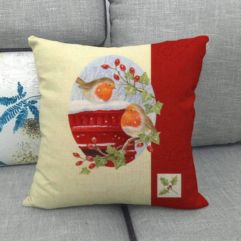 Festive Cartoon Linen Pillow Covers for Couch & Sofa|Home Decor & Pillows