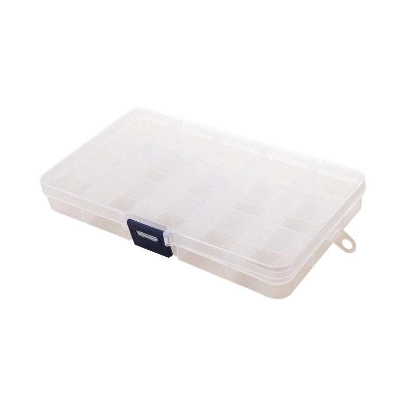 15-Compartment Clear Plastic Jewelry Organizer Box | Jewelry Storage & Organization