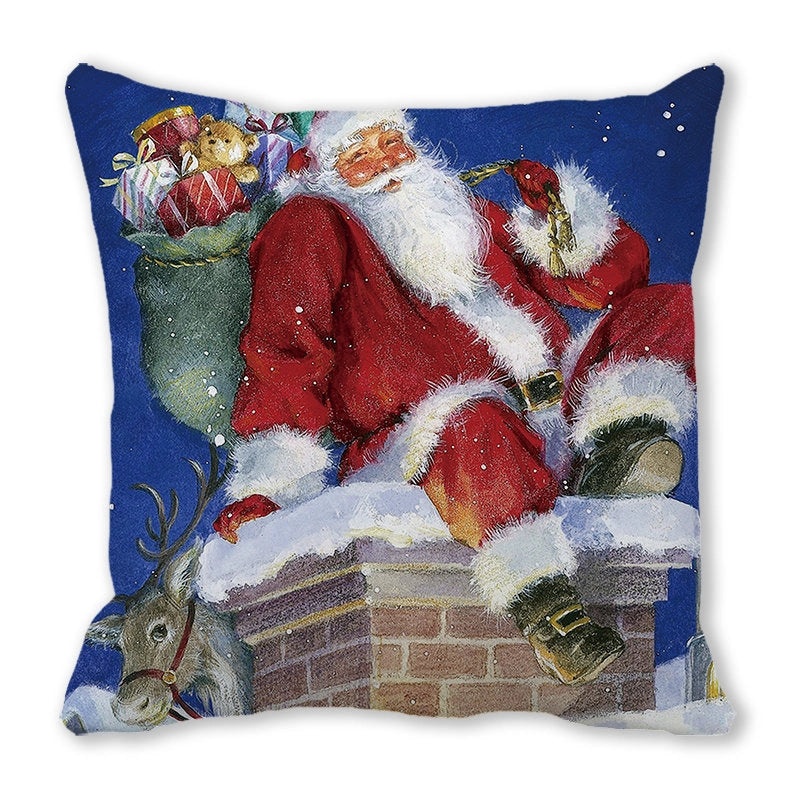 Festive Santa Pillow Covers for Couch Sofa Christmas Home Decor|Home Decor & Pillows