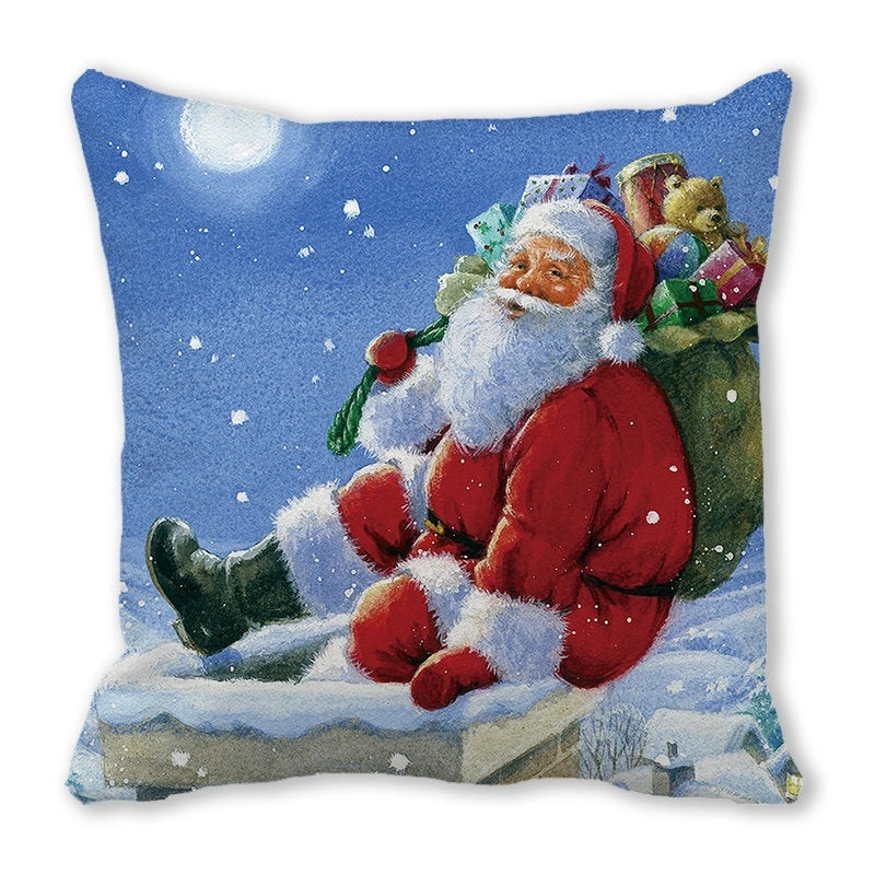 Festive Santa Pillow Covers for Couch Sofa Christmas Home Decor|Home Decor & Pillows