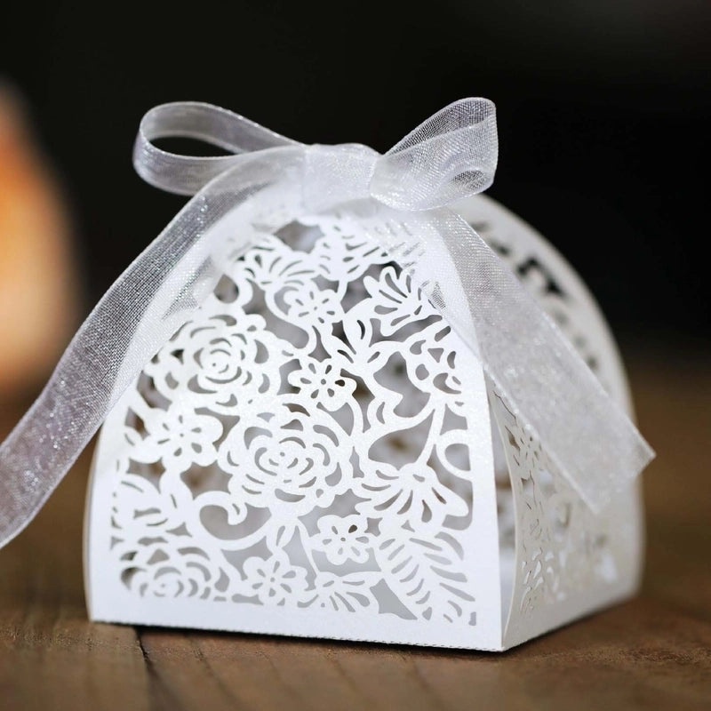 Romantic Floral Paper Gift Bags for Valentine's Day Wedding Banquet | Wedding Accessories