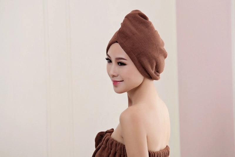 Solid Color Synthetic Fiber Hair Drying Cap for Quick Styling|Hair Care Accessories