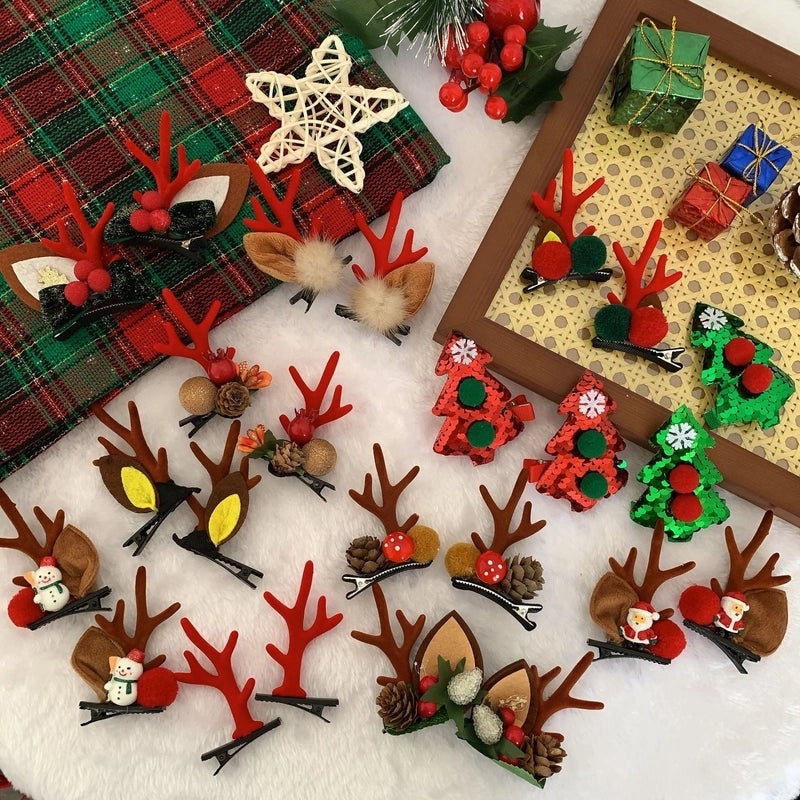 Festive Reindeer Antler Hair Clip for Daily Wear|Hair Accessories