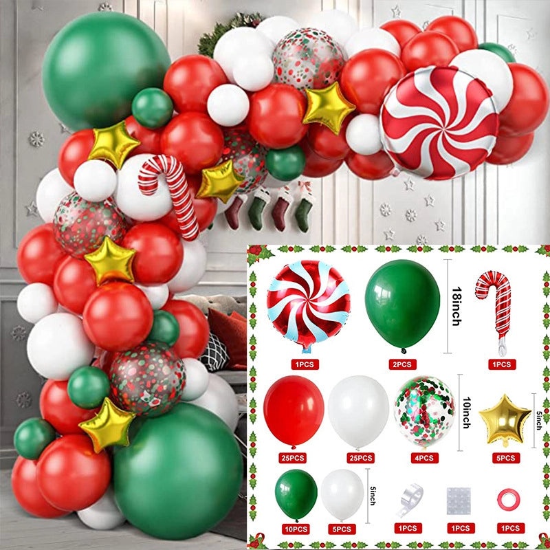 Minimalist Christmas Color Block Balloons in Aluminum Film for Holiday Decor|Christmas Decorations