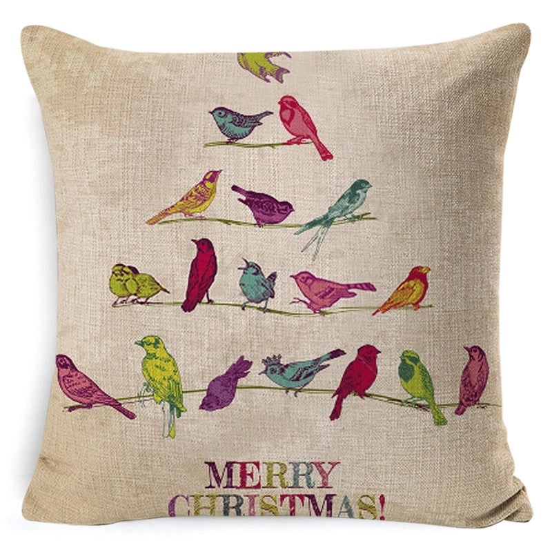 Vintage Letter and Deer Linen Cushion Covers|Home Decor Pillows