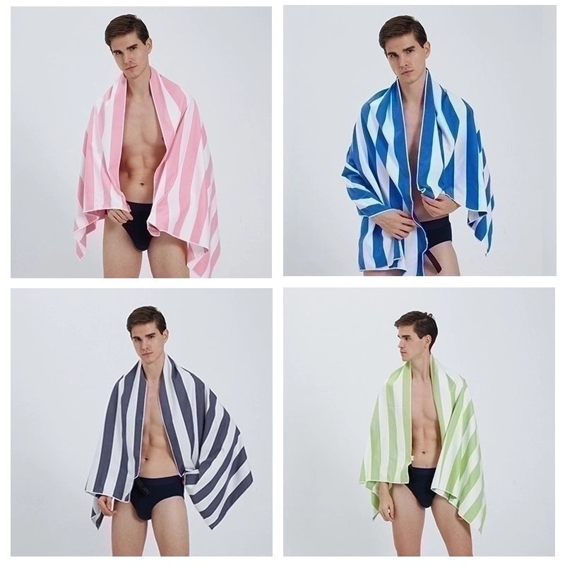 Vacation Stripe Soft Microfiber Beach Towels|Beach Towels & Outdoor Towels
