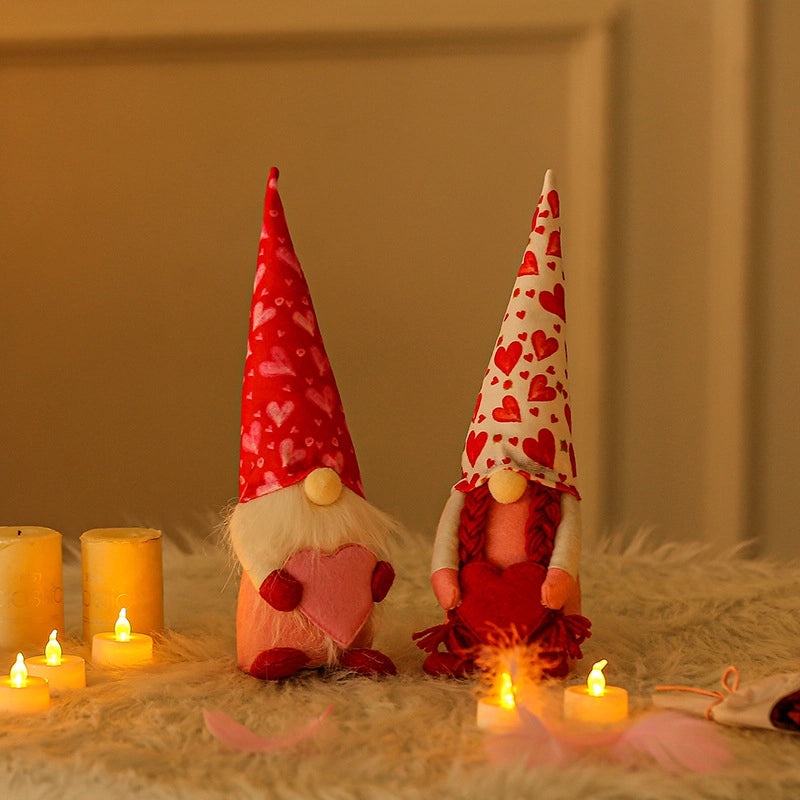 Peach Heart Rudolph Plush Toy for Window Decor|Home Decor & Seasonal Decorations