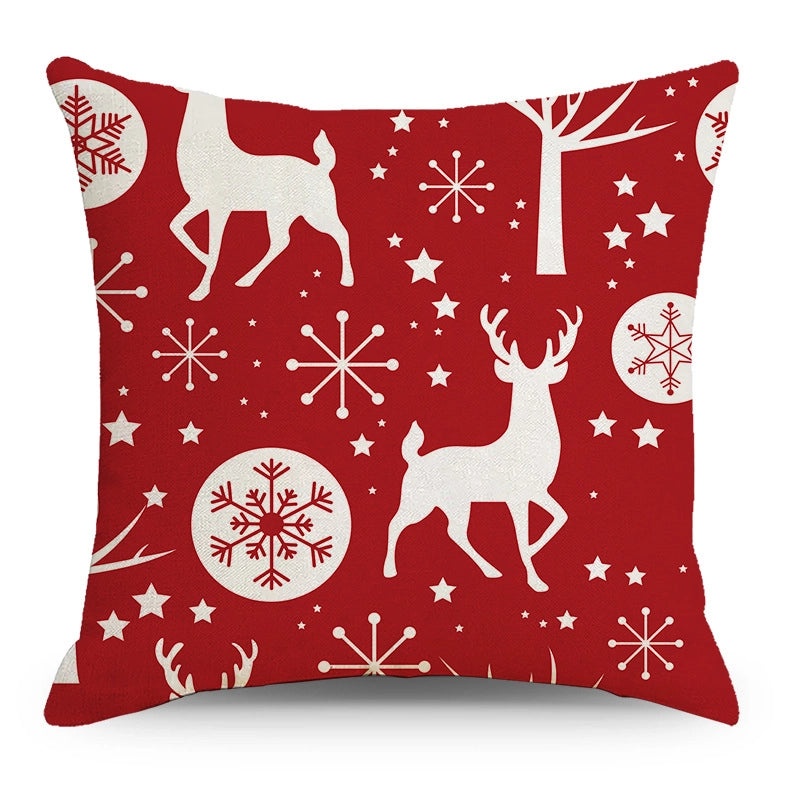 Christmas Holiday Pillow Cover Set for Sofa Home Decor|Home Decor & Living Room Accessories
