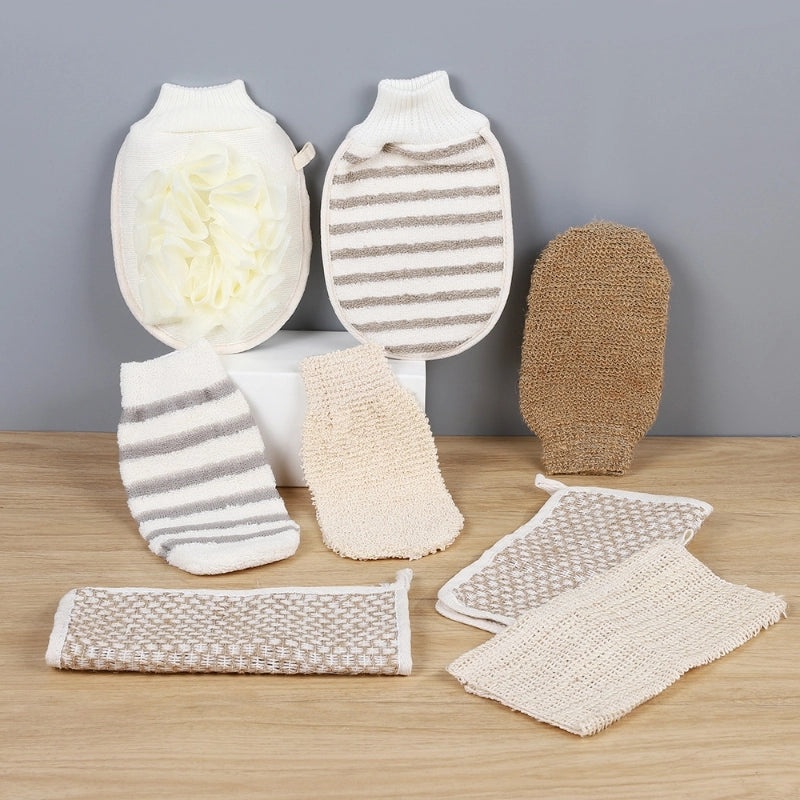 Minimalist Casual Geometric Linen Cotton Bath Towel | Home & Bath Textiles