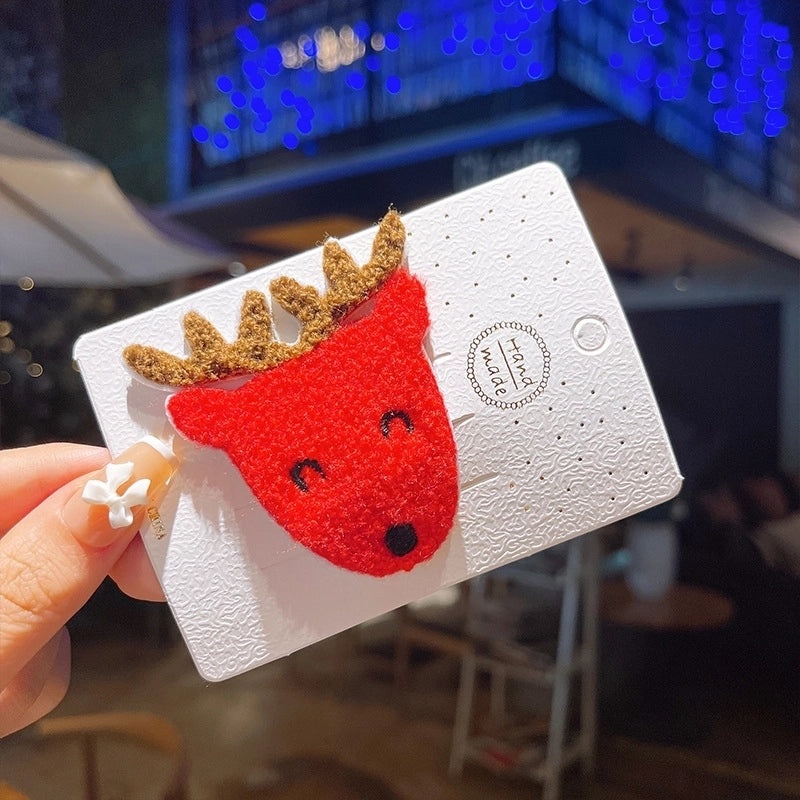 Minimalist Christmas Tree Hairpin with Bow Knot and Elk Design|Hair Accessories