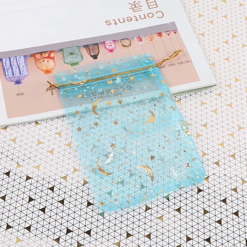 Elegant Star and Moon Organza Wrapping Bags for Daily Gifts|Gift Wrapping Supplies