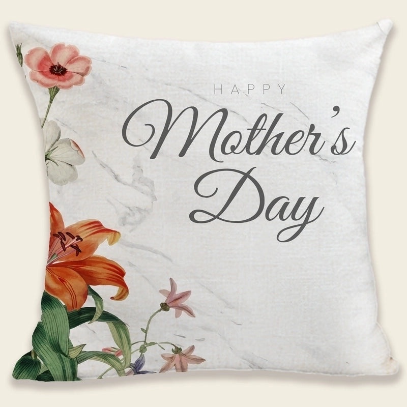 Mama Letter Plush Pillow Cases Minimalist Classic Style Soft Cushion Covers|Home Decor Pillows