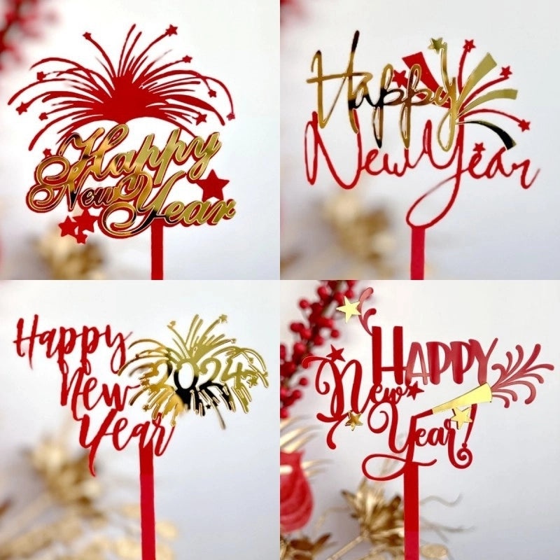 Festive Party Cake Decorations with Cute Basic Letter Plastic Supplies for Christmas and New Year|Home & Garden > Kitchen & Dining > Bakeware & C